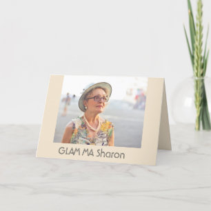 Grandeltern Day GLAM MA Kundenspezifische Grußkart Feiertagskarte