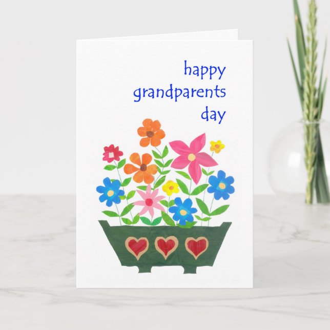 Grandelterntagkarte - Blume Power Karte (Vorderseite)