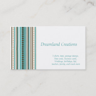 Grandes bandes turquoise et or carte de visite mod