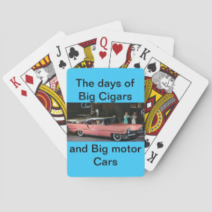 Grandes cartes de jeu de cigares et d'automobiles