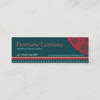 Grandes circulaires rétro modernes Mini Cartes de 