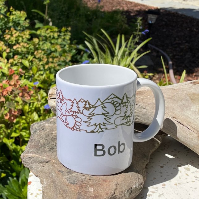 Grandes empreintes de pieds de randonneur Mug pers (Big Foot for Bob)
