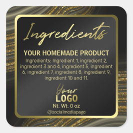 Grandes lignes d'Agate Étiquettes d'Ingrédient d'o