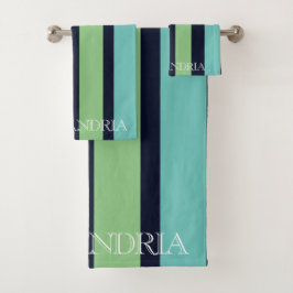 Grandes Verticales En Sage Vert, Marine Et Turquoi