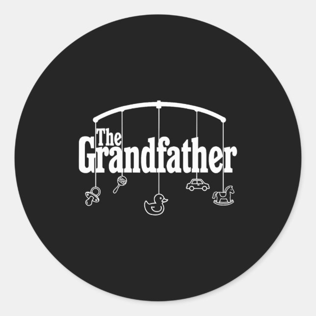 Grandfather Funny Quote Design For Grandpas  Runder Aufkleber (Vorderseite)