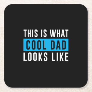 Grandfather Gift   Cool Dad Looks Like Rechteckiger Pappuntersetzer