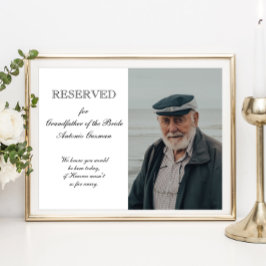 Grandfather of Bride Photo Memorial Seat Wedding Poster