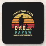 Grandfather Quotes | Dad And Papa I Rock Them Getränkeuntersetzer<br><div class="desc">Grandfather Quotes | Dad And Papa I Rock Them</div>
