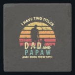 Grandfather Quotes | Dad And Papa I Rock Them Steinuntersetzer<br><div class="desc">Grandfather Quotes | Dad And Papa I Rock Them</div>