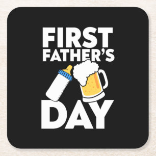 Grandfather Quotes   First Father's Day Rechteckiger Pappuntersetzer