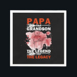 Grandfather Quotes | Papa And Grandson Serviette<br><div class="desc">Grandfather Quotes | Papa And Grandson</div>