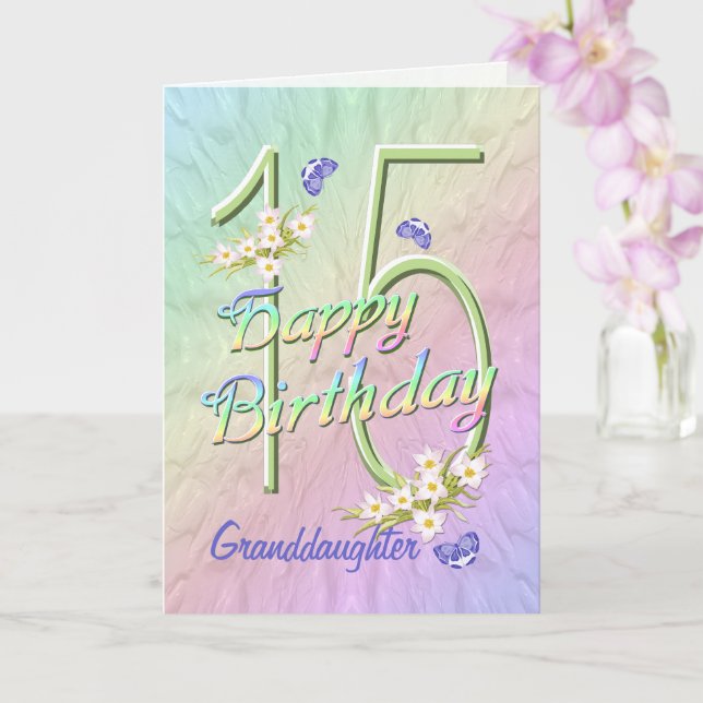 Grandgirl 15e Anniversaire Papillon Carte de Jardi (Orchidée)
