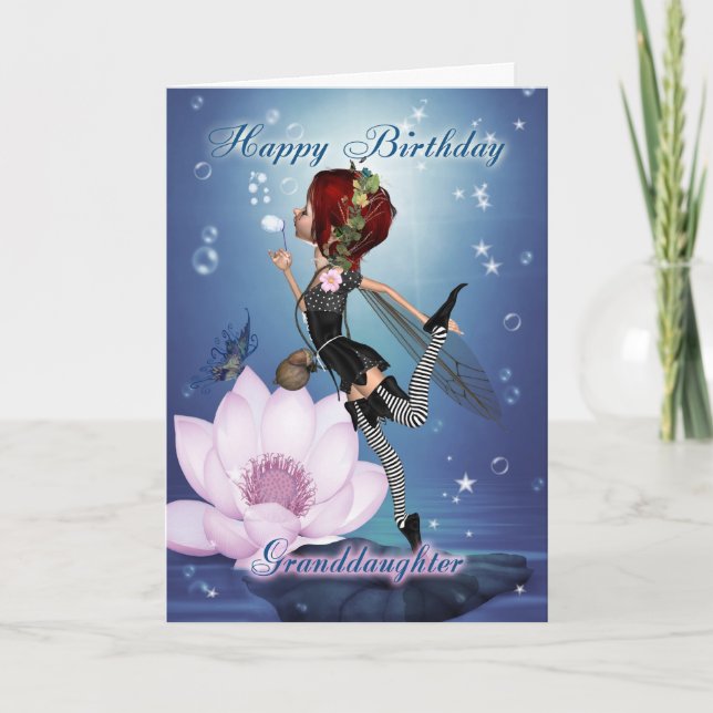 Grandgirl Carte Anniversaire Avec Imaginaire Water (Devant)