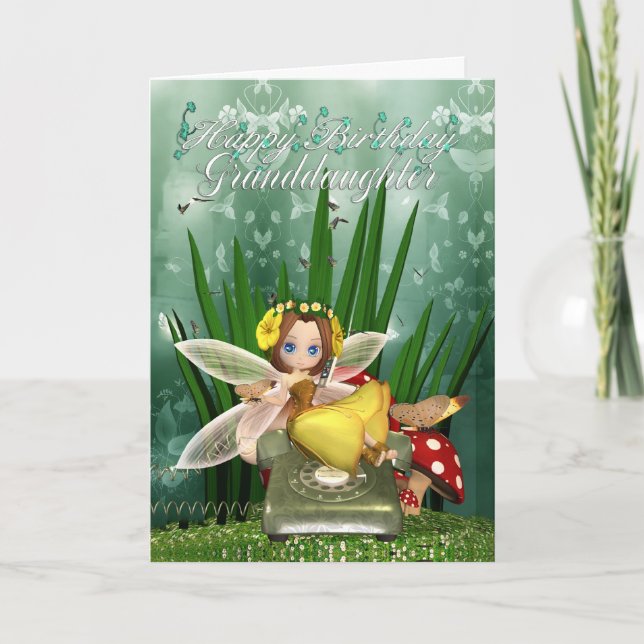 Grandgirl Carte d'anniversaire avec lune Foire d'a (Devant)