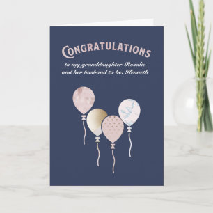 Grandgirl Fiançailles Félicitations Carte