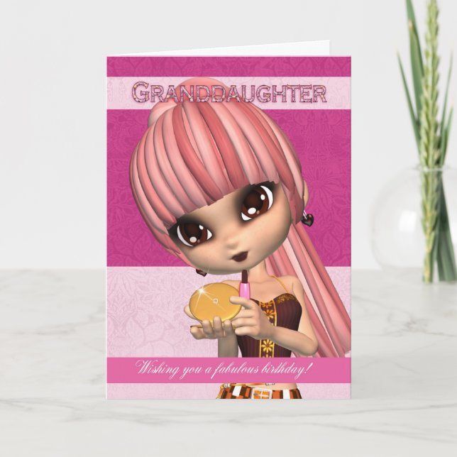 Grandgirl tendance Carte de voeux d'anniversaire f (Devant)