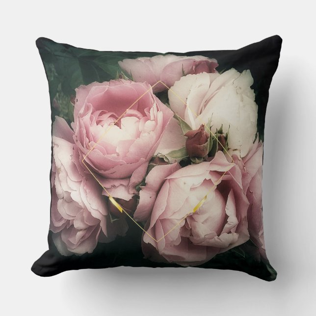 Grandiose Peonies Throw Kissen (Vorderseite)