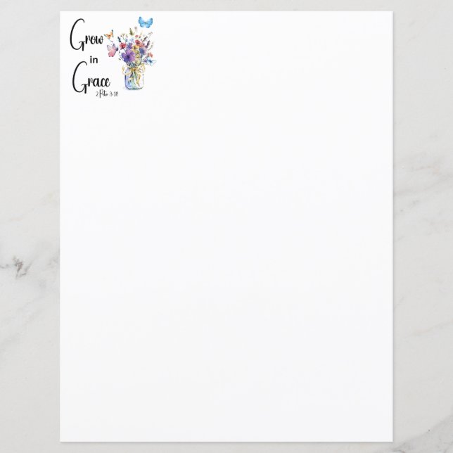 Grandir en papeterie florale Grace (Devant)