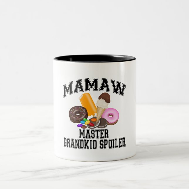 Grandkid-Verderber Mamaw Zweifarbige Tasse (Mittel)