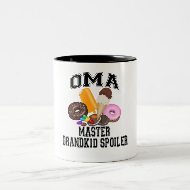 Grandkid-Verderber Oma Zweifarbige Tasse (Mittel)