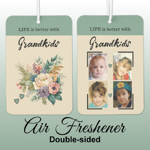 Grandkids 4 Foto Blumenherzen grün Autolufterfrischer