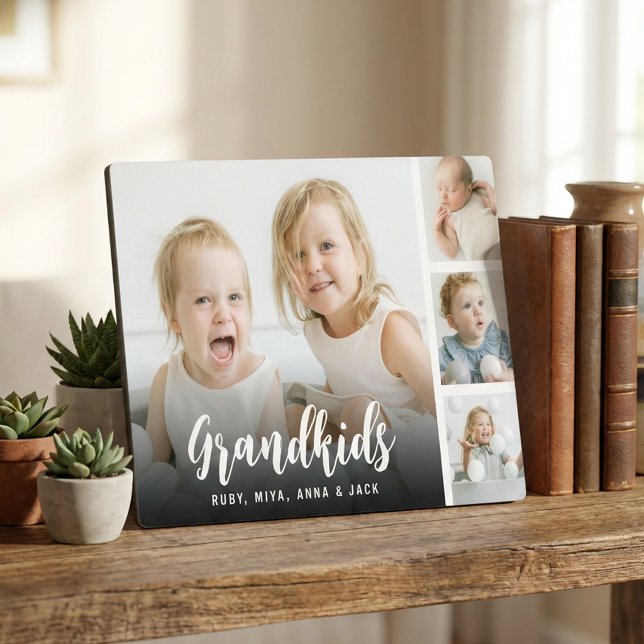 Grandkids Customized Photo Collage Plaque Fotoplatte (Von Creator hochgeladen)