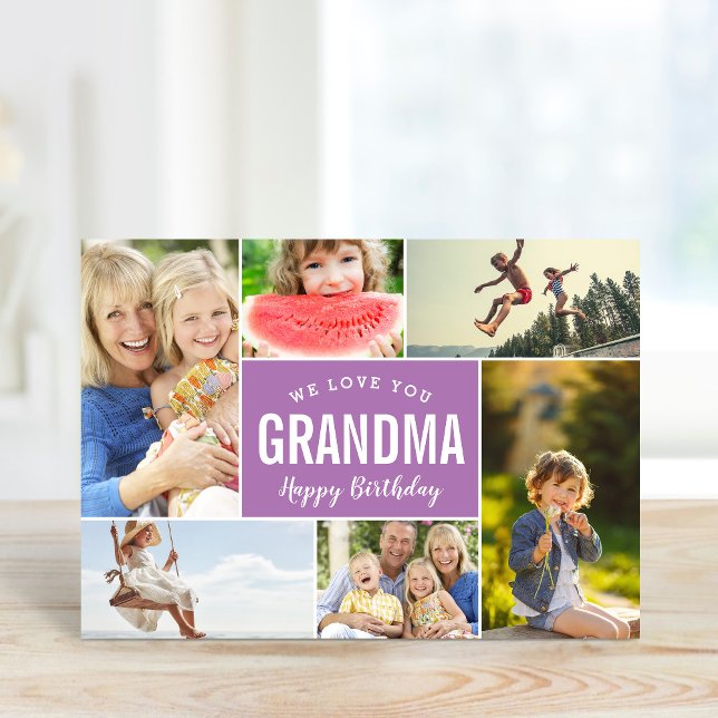 Grandkids Foto Collage Geburtstagkarte Karte (Von Creator hochgeladen)