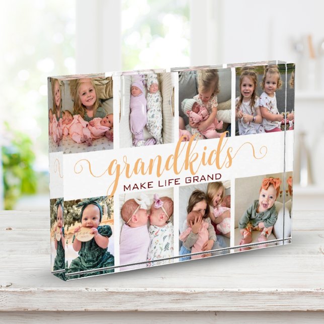 Grandkids Make Life Grand Foto Großeltern Geschenk (Grandkids Make Life Grand Photo Grandparent Gift)
