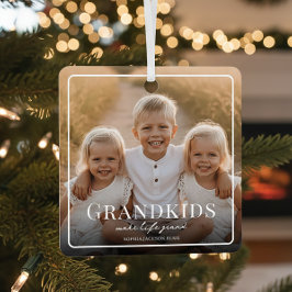 Grandkids Make Life Grand Grandparent 2 Photo  Ornament Aus Metall