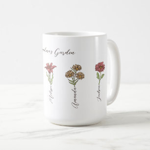 Grandkids Name Blumengarten Kaffeetasse