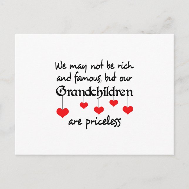 GRANDKINDER SIND PRICELLOS POSTKARTE (Vorderseite)