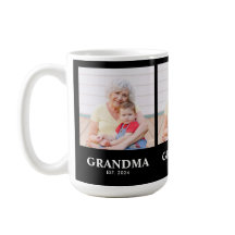 Grandm Established Bold Black 3 Photo Coffee Mug