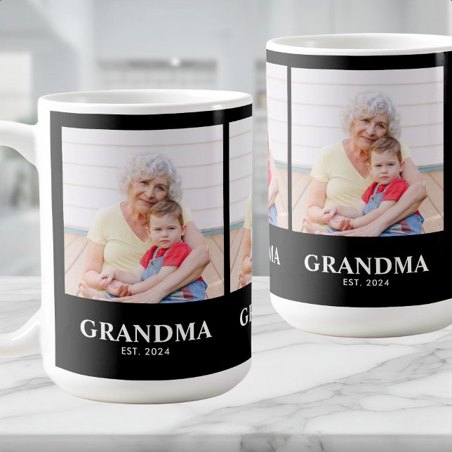 Grandm Established Bold Black 3 Photo Coffee Mug Kaffeetasse (Von Creator hochgeladen)