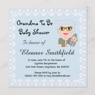 GrandMa als Kinderdusche Einladung
