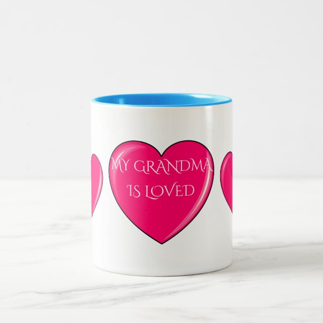 GRANDMA avec coeur rose café ou tasse à thé. (Centre)