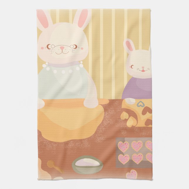 Grandma Baking Cookies Geschirrtuch (Vertikal)