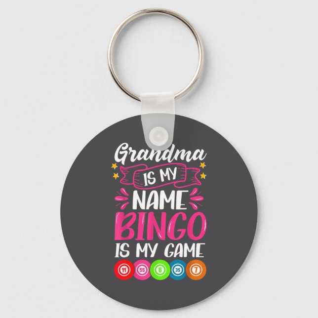 Grandma Bingo Player Funny Bingo Quote Design  Schlüsselanhänger (Vorderseite)
