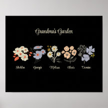 Grandma Blumengarten Custom 5 Name Vintag Blumenge