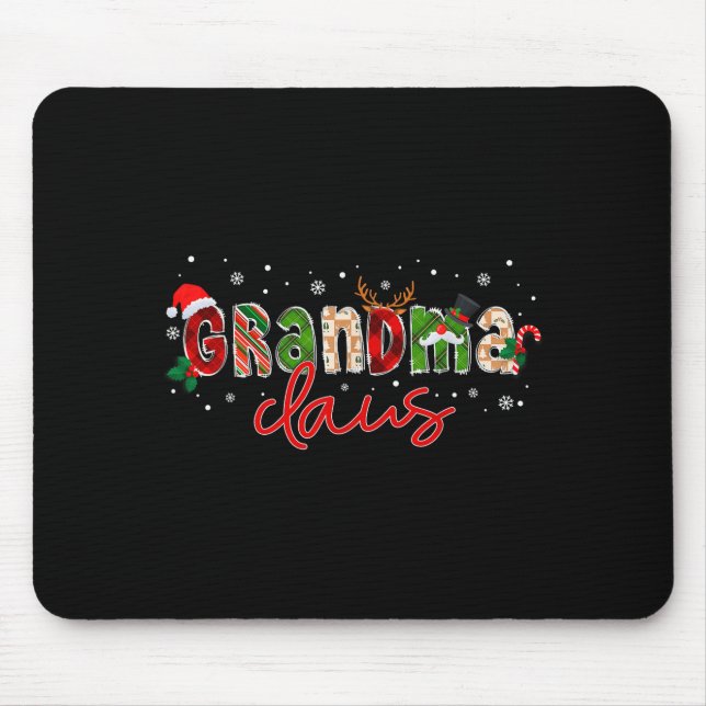 Grandma Claus Santa Claus Family Matching Christma Mousepad (Vorne)