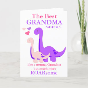 Grandma Dinosaur carte de fête des mères