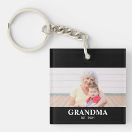 Grandma Established Modern Bold Photo Schlüsselanhänger