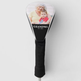 Grandma Established Modern Script Photo Golf Headcover