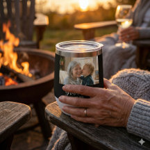 Grandma Established Photo White Script Text