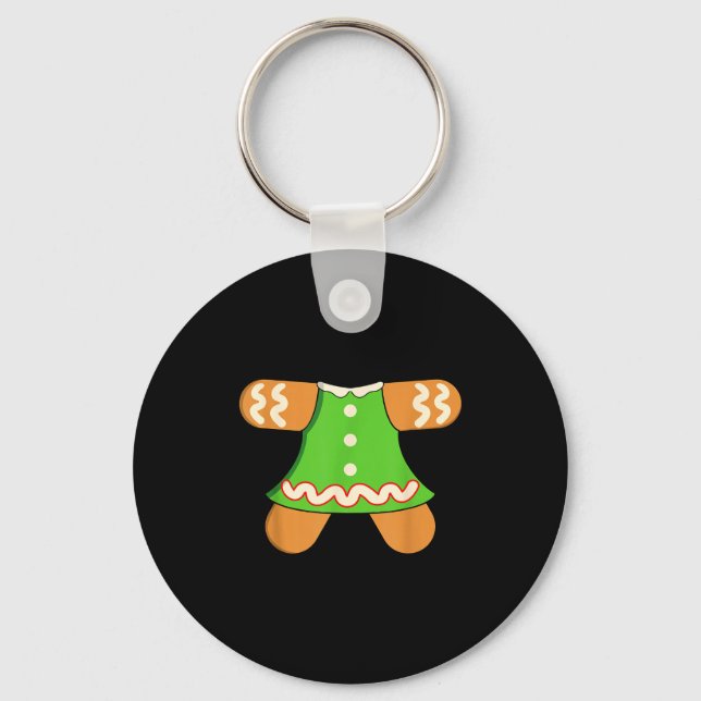 Grandma Gingerbread Man Costume Matching Christmas Schlüsselanhänger (Vorderseite)
