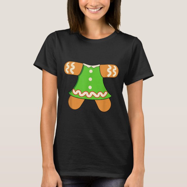 Grandma Gingerbread Man Costume Matching Christmas T-Shirt (Vorderseite)