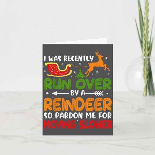 Grandma Got Run Over By A Reindeer Christmas So Pa Karte (Vorderseite)