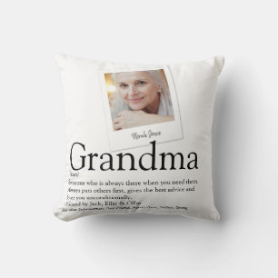 Grandma Granny Grandmother Definition Modern Photo Kissen