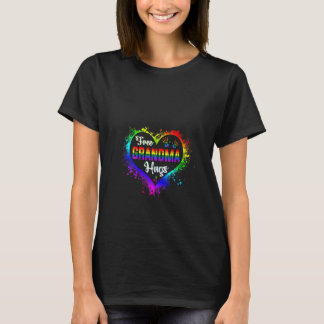 Grandma Hugs Lbgt Heart Rainbow Gay Pr T-Shirt