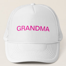 GRANDMA in rosa Buchstaben Truckerkappe