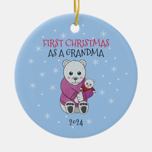 Grandma Keramik Ornament (Vorne)